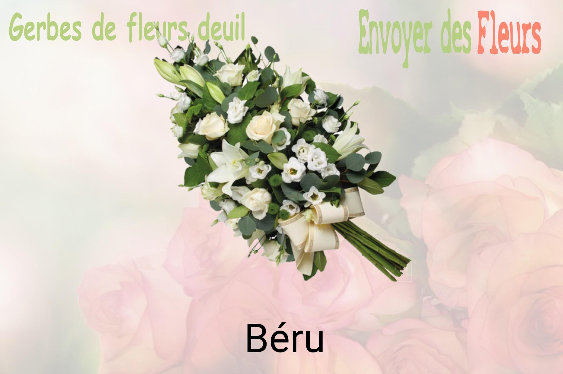 Gerbe de fleurs de deuil livrée à Béru